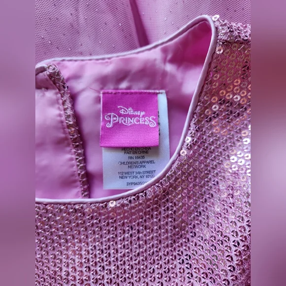 Avon Disney princess Aurora party dress size 7/8 sequins top multi layer bottom - Picture 6 of 13
